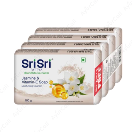 Sri Sri Jasmine and Vitamin E Soap  3+1 Free  -400  GM